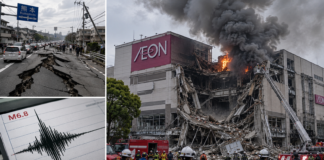 Rescue Teams Search Mall After Japan Quake