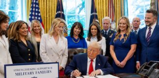 Trump’s Gift Quip Draws Laughter at Military Commission Signing