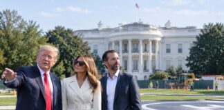 Trump and Melania Tour White House Renovations